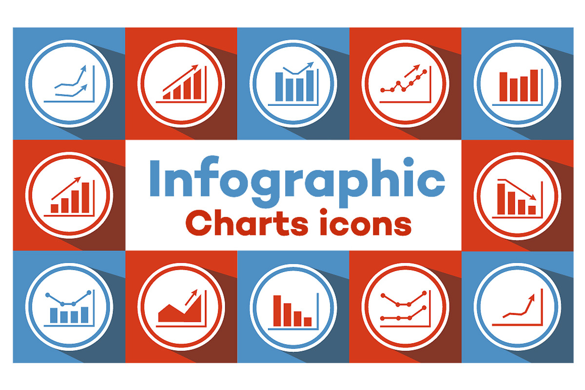 Set flat infographics icons, an Outline Icon by AlexZeL (Photo 1 of 5)