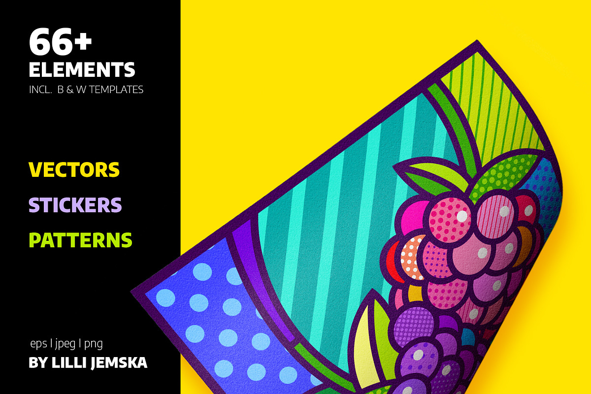 JUICY FRUITS Pop Art Collection XXL, a Food Illustration by Lilli Jemska Studio (Photo 5 of 5)