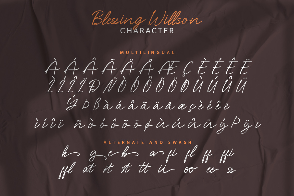 Blessing Willson, a Script Font by kerismaker (Photo 5 of 10)