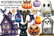 Sparkling Halloween Clipart, an Illustration by Rose Art (Thumbnail 1 of 7)