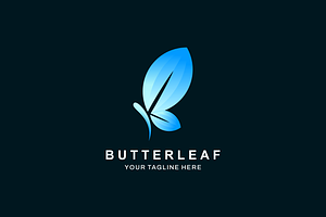 Butterfly Leaf Logo Template