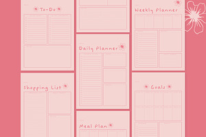 Pink Personal Planner Set