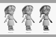 3d Cartoon Girl SG3FC, a Characters & Person 3D Model by LomellRueca (Thumbnail 15 of 27)