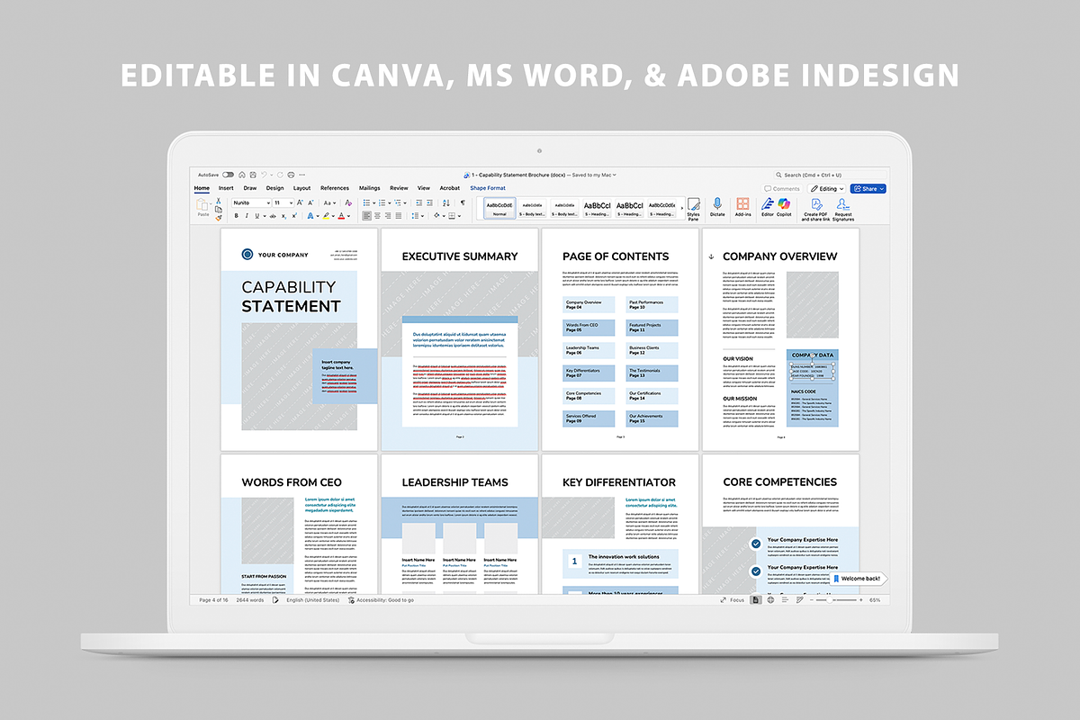 Capability Statement | Canva & Word, a Brochure Template by Leaflove (Photo 10 of 10)
