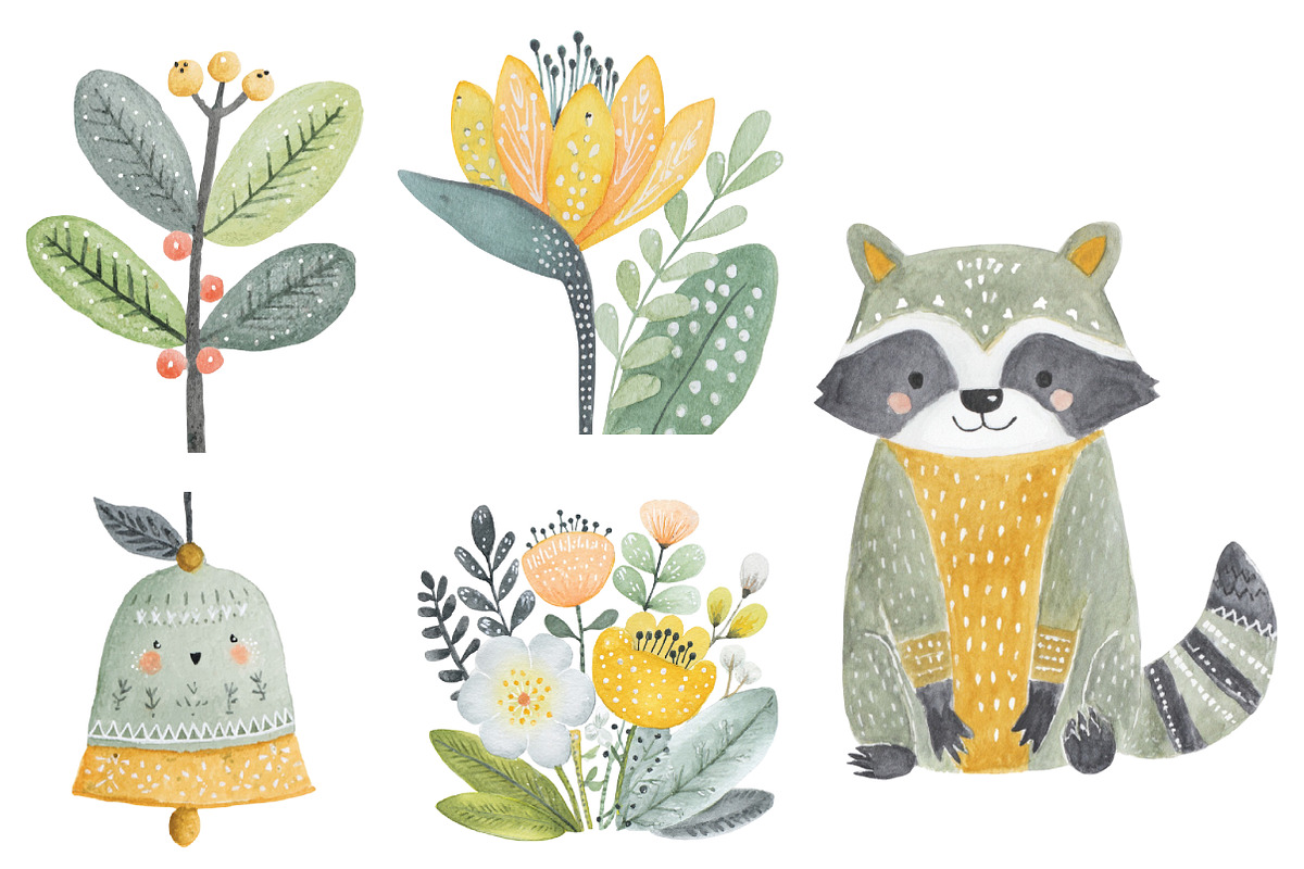 Scandinavian Watercolor Christmas, an Illustration by Designworld (Photo 4 of 5)
