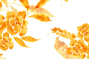№34 Smears gold paint and texture ob