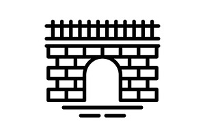 Canal fosse black icon, an Outline Icon by Creative priyanka