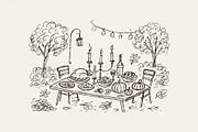 Moody Fall Watercolor & Doodles, an Object Graphic by divanovskaya_nv (Thumbnail 17 of 19)