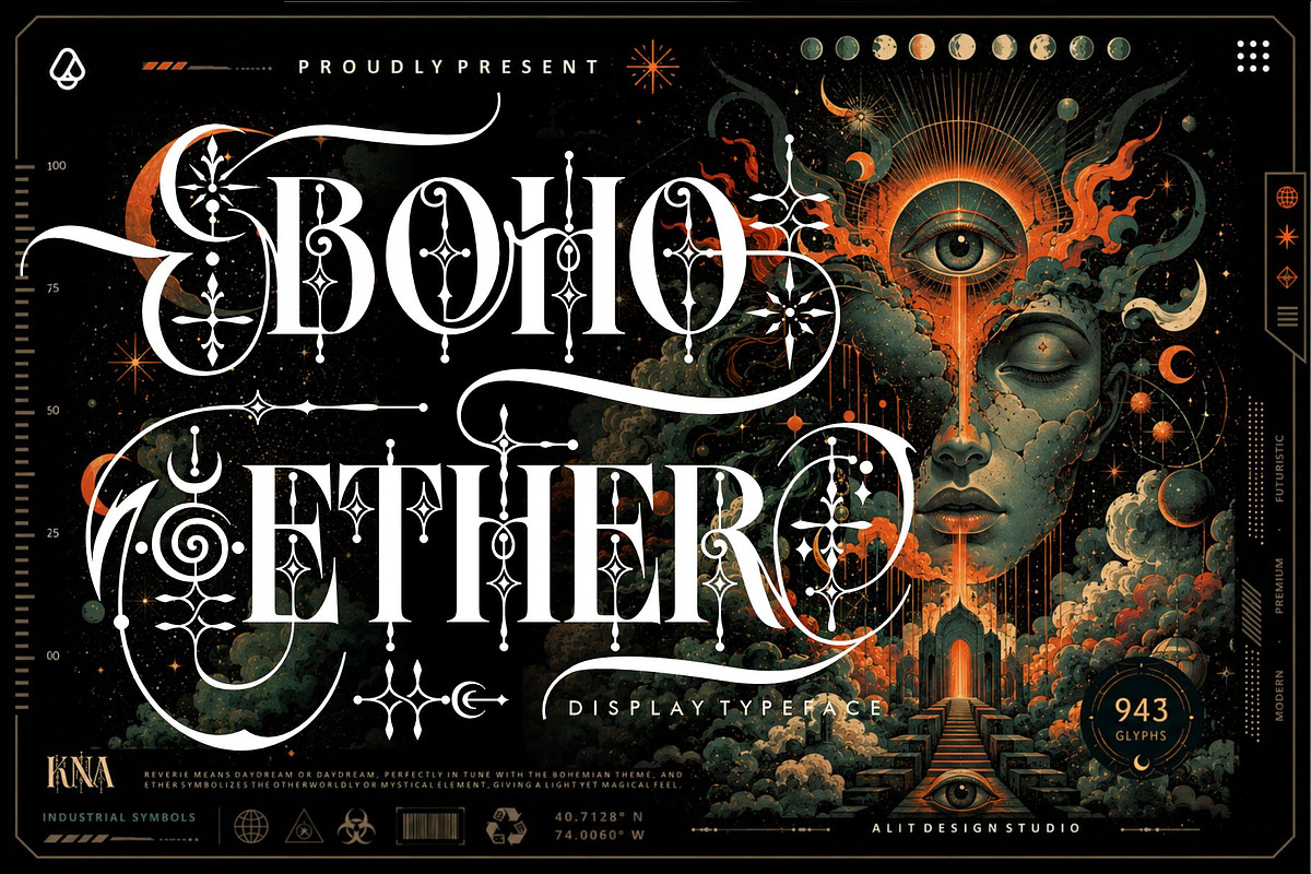 Boho Ether Typeface, a Serif Font by alit design (Photo 1 of 20)