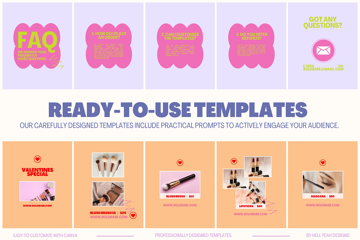 BOLD Instagram Carousel Posts, a Social Media Template by Hell Yeah Designs (Photo 3 of 9)