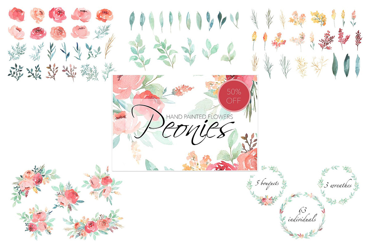 Watercolor Bundle - 11 sets in 1, an Illustration by MariePierLaf (Photo 15 of 15)