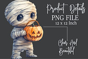 Watercolor Halloween Mummy Clipart, an Illustration by Rose Art (Thumbnail 5 of 5)