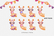 Llama peekaboo - watercolor clipart, an Animal Illustration by DigitalDream (Thumbnail 2 of 5)
