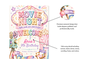 Movie Night Birthday Invitation, an Invitation Template by heynomi (Thumbnail 7 of 19)