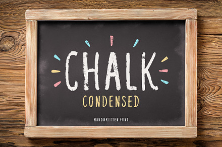 Chalk condensed font, a Script Font by Alexey Gorka