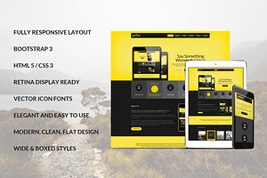 Yellow Bootstrap Responsive Template