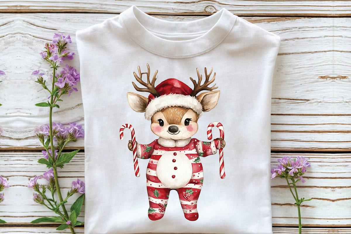 Cute Christmas Reindeer Sublimation, an Illustration by CraftArtStudio (Photo 5 of 6)