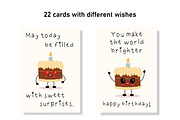 Cute Kawaii Cake Characters Set, a Decorative Illustration by Idressart (Thumbnail 3 of 3)