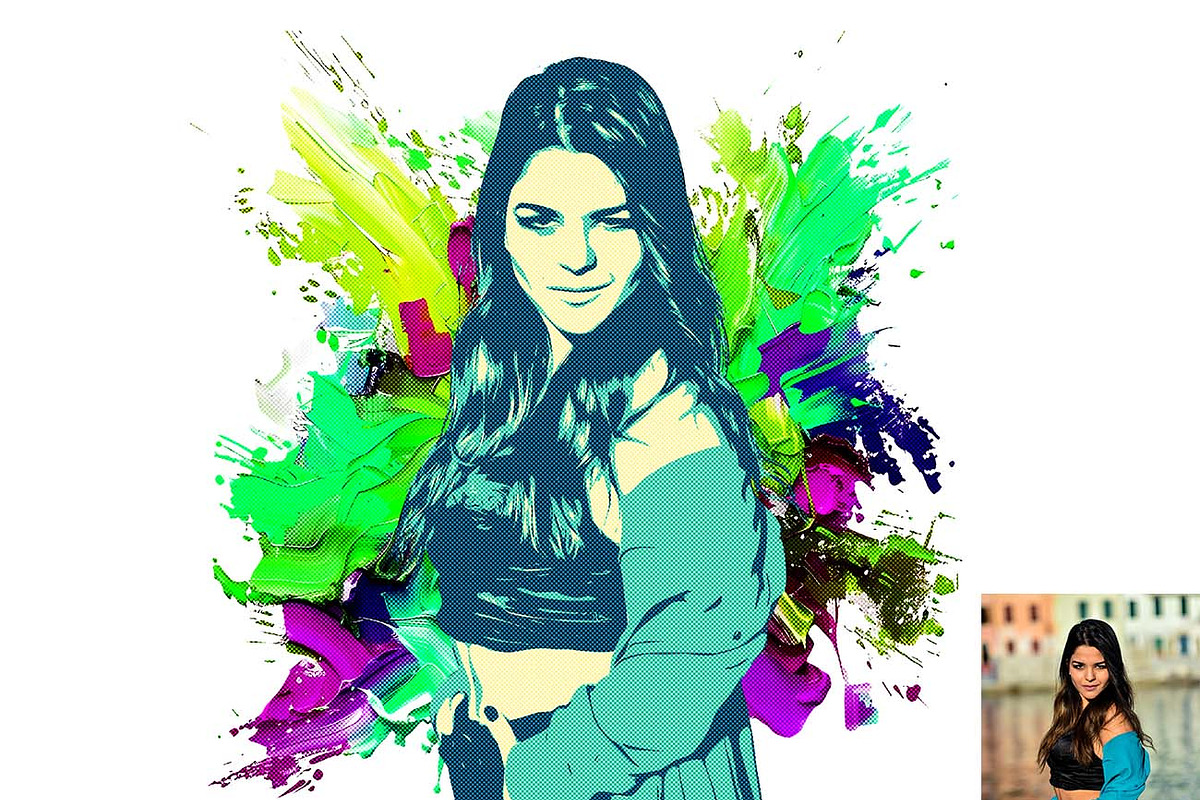 Vector Paint Effect Photoshop Action, a Brushes & More by Studio Retouch (Photo 7 of 10)