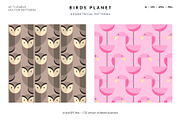 Birds Planet Geometric Patterns, a Pattern Graphic by Designnina Shop (Thumbnail 3 of 12)