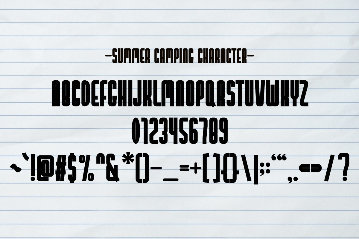 Summer Camping - Modern Vintage Font, a Sans Serif Font by Pian45 Studio (Photo 13 of 13)