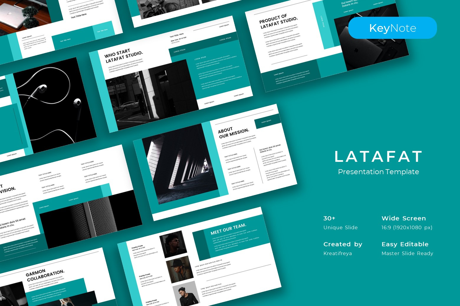 LATAFAT - Keynote Template, a Presentation Template by kreatifreya