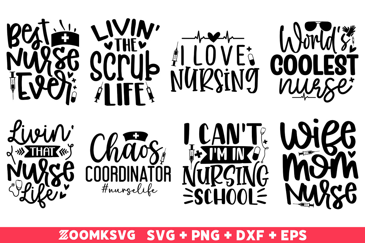Nurse SVG Bundle 40 Designs, an Illustration by ZoomkSVG (Photo 3 of 7)