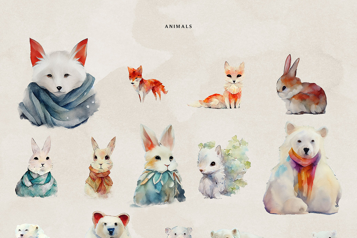 Christmas Winter Wonderland, an Animal Illustration by Graphicdome (Photo 8 of 21)