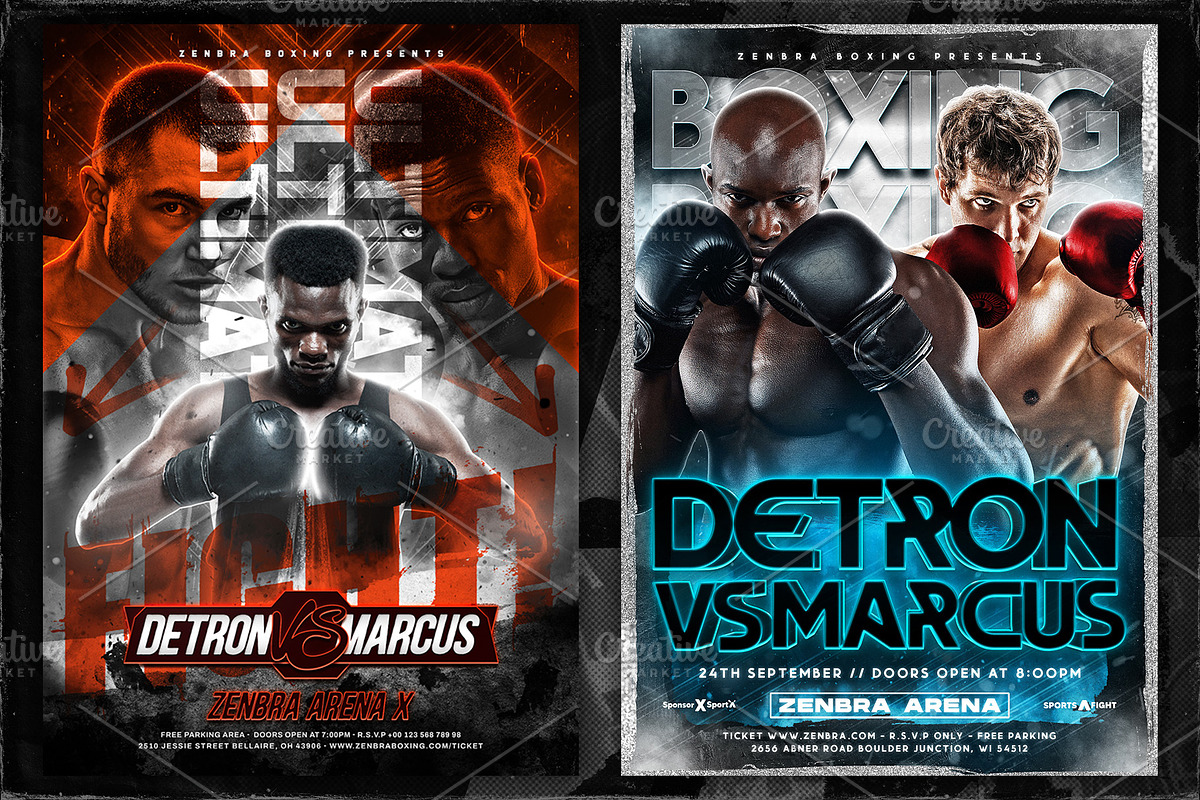 6 Boxing Match Flyer Template A5, a Flyer Template by OnurDemircan (Photo 2 of 5)