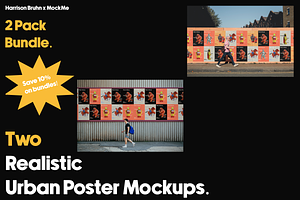 Urban Outdoor Poster Mockup Bundle 2