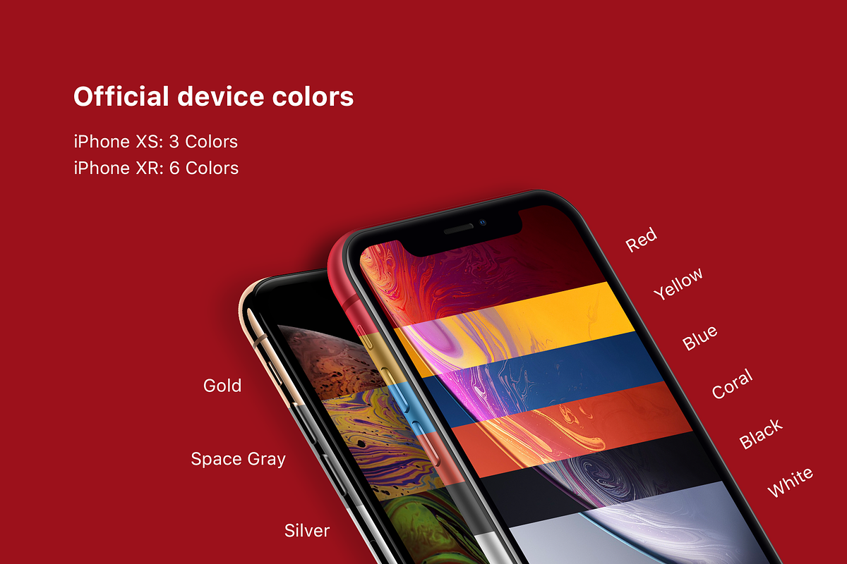 iPhone XS, XR Mockups PSD & Sketch, an iPhone Mockup by Ui Markets (Photo 4 of 27)