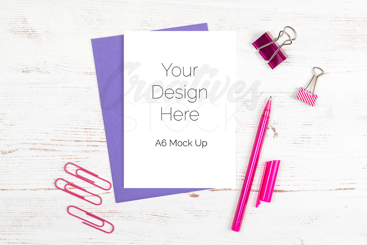 A6 Greetings Card Stock Photo, a Print Template by Creatives STOCK
