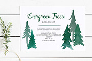 Evergreen Trees Clip Art, an Object Graphic by Chelsea Bromley (Thumbnail 1 of 6)