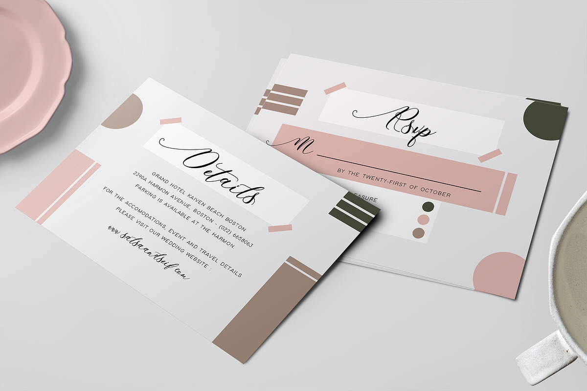 Simple Wedding Invitation Set, an Invitation Template by Aarley Kaiven (Photo 3 of 4)
