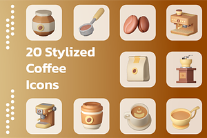 Coffee Icon 3D Illustration V.1