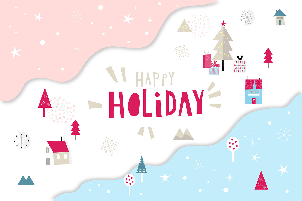 Happy Flat Holiday! Flat design kit, an Object Graphic by Paperly Studio (Photo 1 of 7)