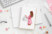 Fashion Girl Spring Pink Dress, a Person Illustration by BigArtLab (Thumbnail 4 of 5)