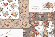 Watercolor Autumn Pumpkins, an Object Graphic by Ana-Sakuta (Thumbnail 14 of 18)