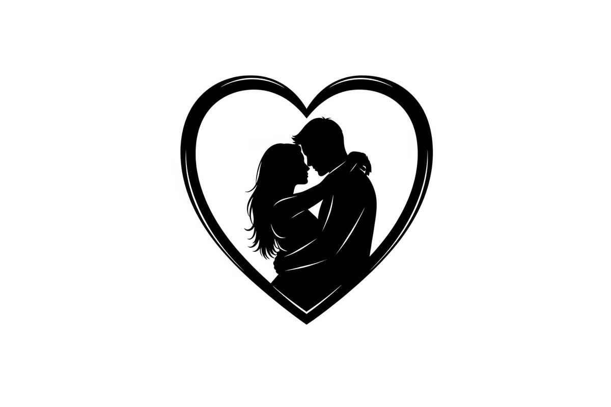 Couple Love Heart Silhouette Bundle, an Illustration by Amazin_art (Photo 47 of 51)