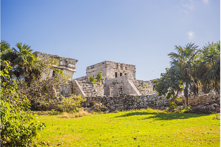 Pre-Columbian Mayan walled city of, an Architecture Photo by Elizaveta Galitskaya