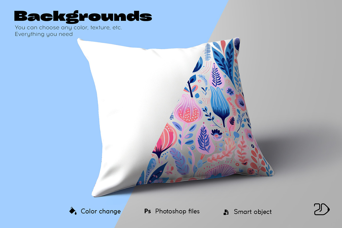 Rectangular/Square Pillow Mockup set, a Household Mockup by 2dsight (Photo 2 of 3)