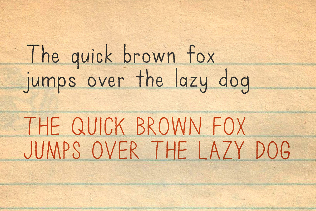 Schoolbook — A hand drawn font preview 2