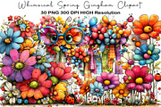 Whimsical Spring Gingham Clipart, an Illustration by Black Bird Studio (Thumbnail 1 of 5)