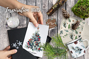 Mr.Bullfinch Watercolor ClipArt Xmas, a Decorative Illustration by Inna Sinano (Thumbnail 6 of 12)