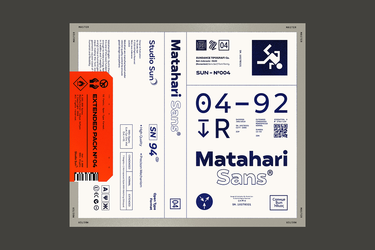 Matahari Sans - Font Family, a Sans Serif Font by Sundance Tipografia (Photo 1 of 22)