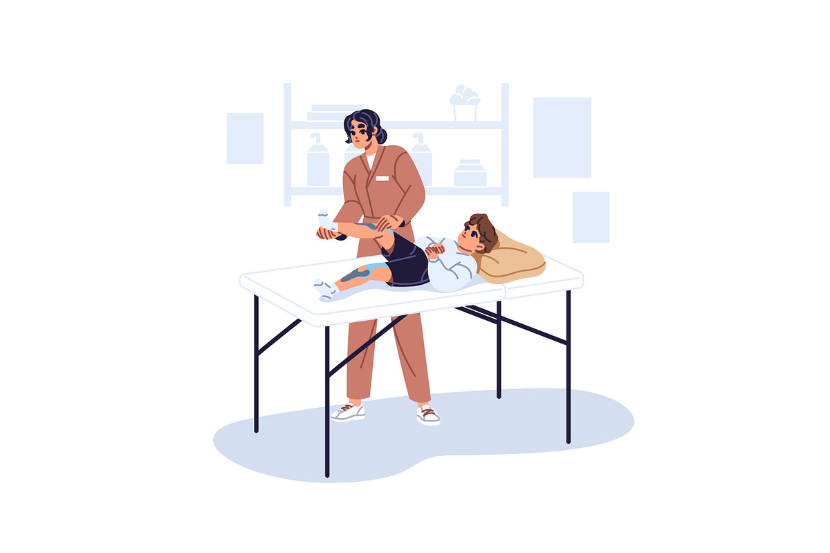Rehabilitation, physiotherapy set, a Healthcare Illustration by PaperTrident (Photo 10 of 11)