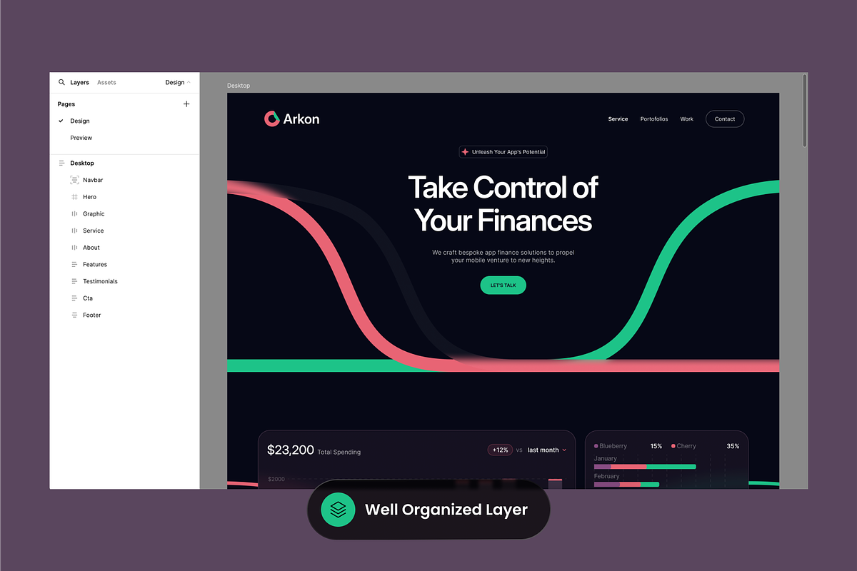 Arkon - SaaS Finance App Showcase, a Landing Page Template by SLAB! Design (Photo 2 of 3)