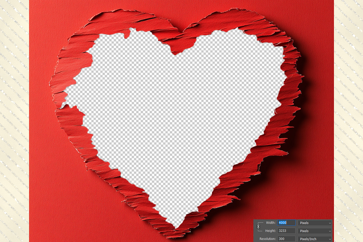 Ripped Paper Heart overlay, a Background Graphic by MajorArtTm (Photo 6 of 6)