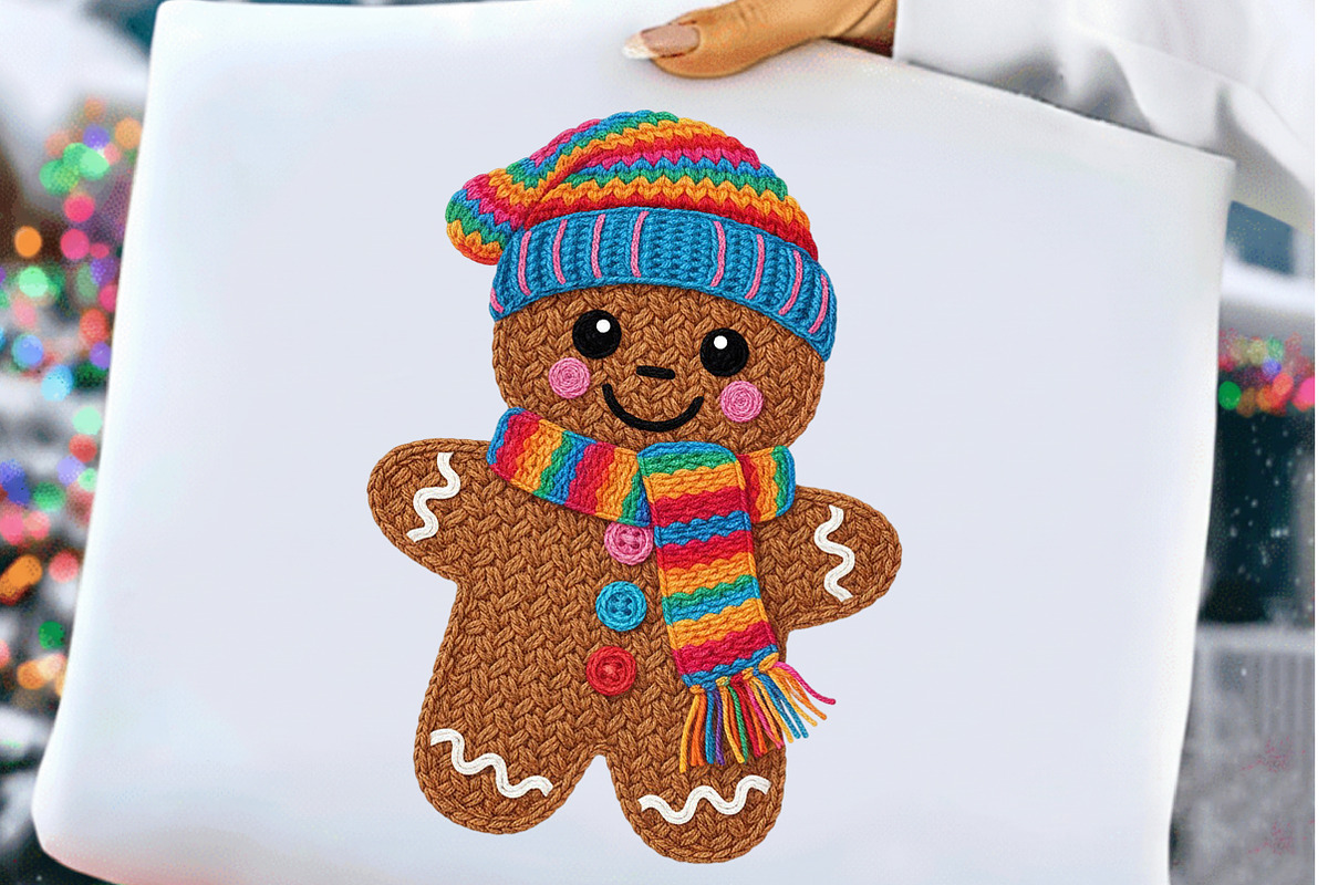 Crochet Gingerbread PNG, Faux Yarn, an Illustration by Craft Nest (Photo 1 of 5)
