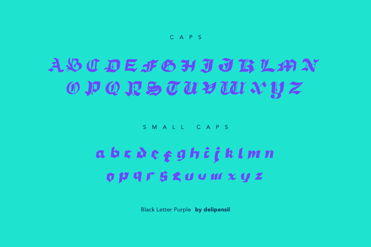 Blood Regular, a Blackletter Font by delipensil (Photo 4 of 6)